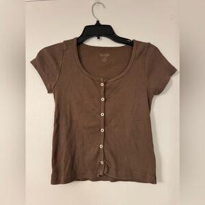 Brown Brandy Melville Top